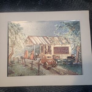 Martin's Garage" Coca-Cola print by artist Kay Lamb Shannon. Lithograph
